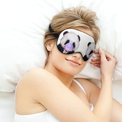 Lynarei akvarelna panda medvjed bubblegum maska ​​za spavanje Slatka smiješna životinjska poveznica za spavanje elastično pokrov maske