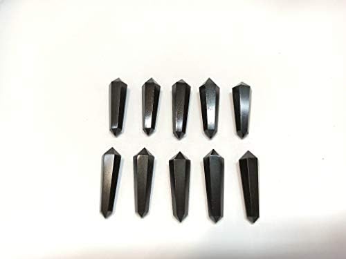 Veleprodaja draguljarnica 10kom crni turmalin kristal s dvostrukim završetkom za izradu nakita Ogrlica omotač žica privjesak kristalne
