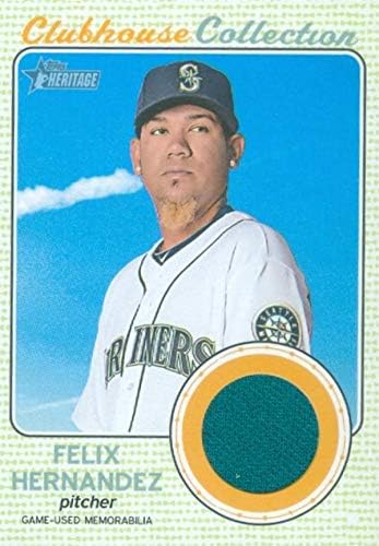 Felix Hernandez igrač nosio Jersey Patch Baseball Card 2017 Topps Heritage CCRFH - MLB igra korištena dresova