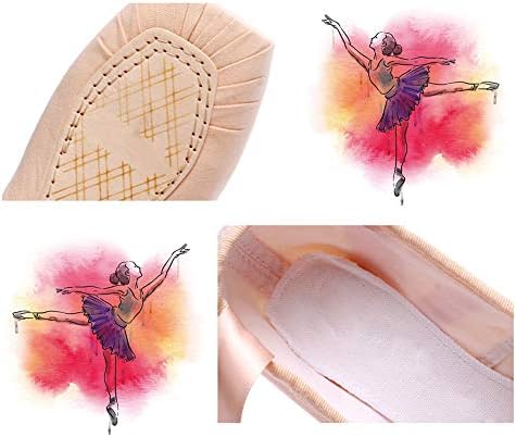 YKXLM BALLET POINT SEEGHER FOR GIRLS Professional Saten/Canvas Balet Spipper Dance Shoe za djevojčice i žene vježbaju baletne cipele