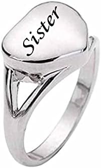 Dotuiarg 7 veličina u obliku srca u obliku otvorene kremacije pepela urna prstenovi za srce Memorijalni prsten za kućne ljubimce za