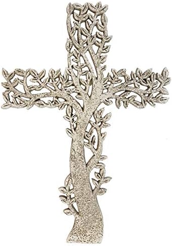 Deleon Collections Tree of Life Wall Cross - Rustikalni kamen izgleda ukrasna duhovna umjetnost skulptura