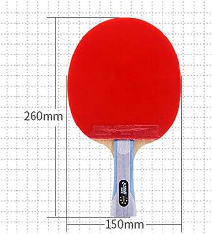 SSHHI 6 STAR PING Pong reket, Sportska serija, Ping Pong reket, pogodan za srednje igrače, solidno / kao što je prikazano / 26 × 15cm