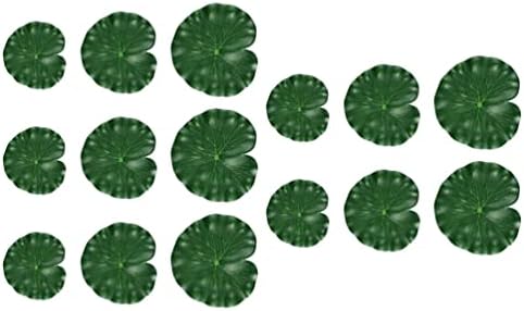 Toyvian Umjetne biljke Zeleni dekor Umjetni plutajući pjena Listovi vodeni jastučići lažni lišće ribnjak dekor za ribu bazen popločani