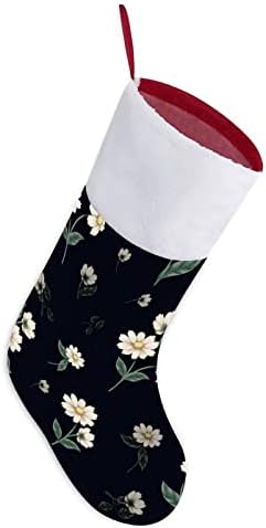 Cvjetni cvjetovi cvjetovi božićna čarapa viseći čarape tiskati božićni drveni kamin ukrasi
