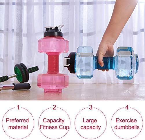 Prijenosne podesive bučice boca za vodu u obliku bučice sportske vježbe za fitness vrč za vodu za joga teretanu trčanje na otvorenom