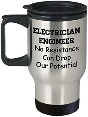 Smiješno električar kave Putovanje šalica čaj čaj Savršeno za muškarce Inženjer za energetiku bez otpora ne može pasti naš potencijal