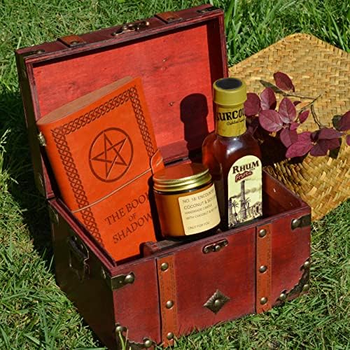 Drvo i kožna blaga kutija za škrinju ukrasna kutija za skladištenje s zaključavanjem | Ručno izrađene ukrasne kutije s poklopcima za