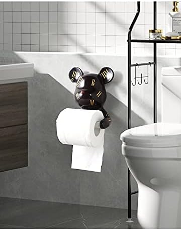 Držač ljepljivog toaletnog papira Nema bušenja 5 -inčni držač za rolanje od smole za toalet za kupaonicu, kupaonicu, soba u prahu