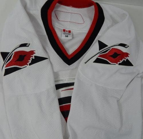 Carolina uragani prazna igra izdana White Jersey 58 DP24943 - Igra korištena NHL dresova