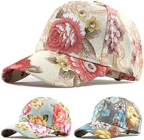 Cvjetni print Vrtna pamučna bejzbolska kapa kamiondžija Tata patka kapa šešir za putovanje na otvorenom teniske kape za golf s vezom