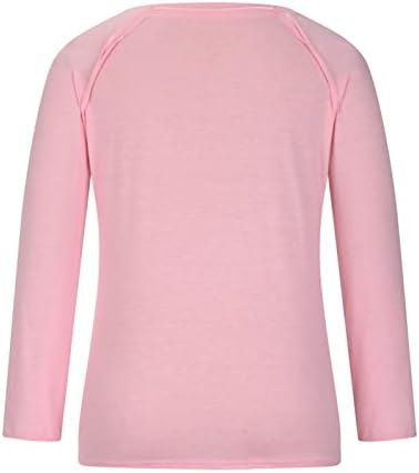Xmas vrhovi za žene majica s dugim rukavima božićne ljiljke tiskane košulje dnevnog sloja majice majice majice bluze pulover