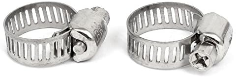 Aexit Metal podesivi stezaljke kabel čvrsti crv zupčanik stezaljke Silver Tone Clampi Clamps 9-16 mm 20pcs