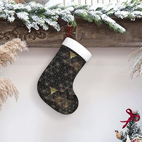 Yuyuy geometrija uzorak božićna čarapa za odmor za odmor kamin viseća čarapa 18 inča čarape