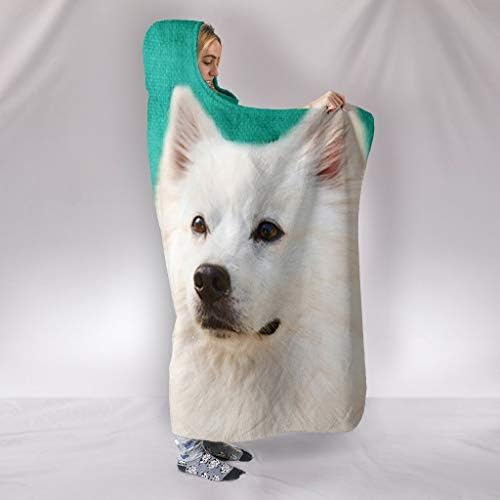 Pawlice američki eskimo pseći deka s kapuljačom