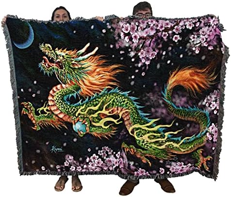 Čista zemlja tkalci zmaj duh pokrivač Nene Thomas - Darova fantazija Tapiserija Bacanje tkanog od pamuka - napravljeno u SAD -u