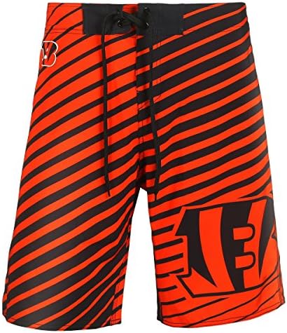FOCO NFL Stripes Stripes Poly Board Shorts