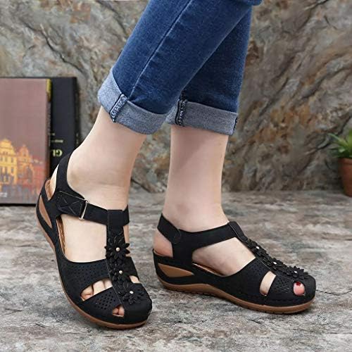 Sandale žene, ženske platforme sandale luke klizne cipele za hodanje udobne rimske cipele