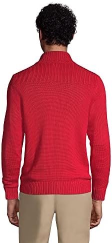 Lands 'End School Uniforma muški pamučni modalni patentni patentni patentni kardigan džemper