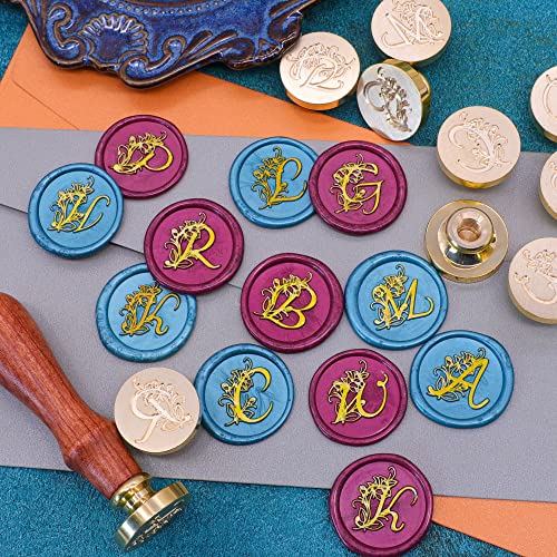 Taoskai Početna abeceda C, pečat za pečat voska, Vintage Rose Series Pismo brtvljenje voska za vjenčanje, ukras za poklon i vinski