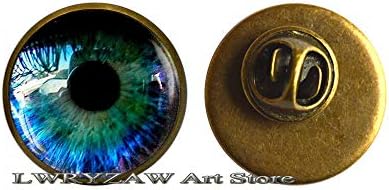 Oči broš, stakleni pin za oči, realistična ljudska očna jabučica, gotički šarm očiju za oči, nakit od anatomije, M73