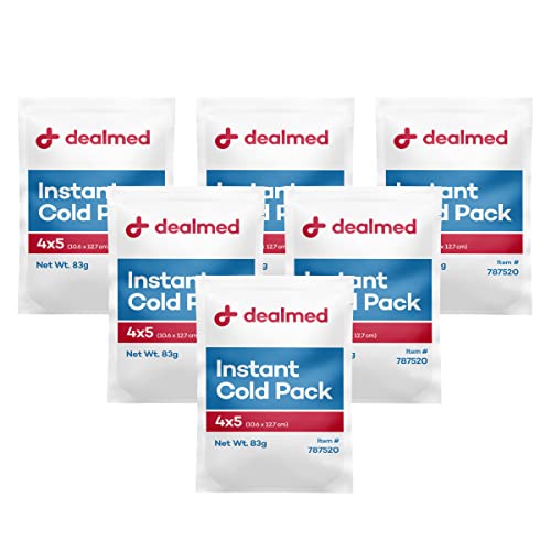 Dealmed Instant Cold Pack – Pakiranje od jednokratnu upotrebu hladnih paketa veličine 3, 4 x 5 inča za liječenje ozljeda, edema, uganuća