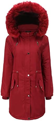 Zimske jakne za žene plus veličina parka Windbreaker Zip up krzna kapuljača nadmašila jaknu s strukom jakne