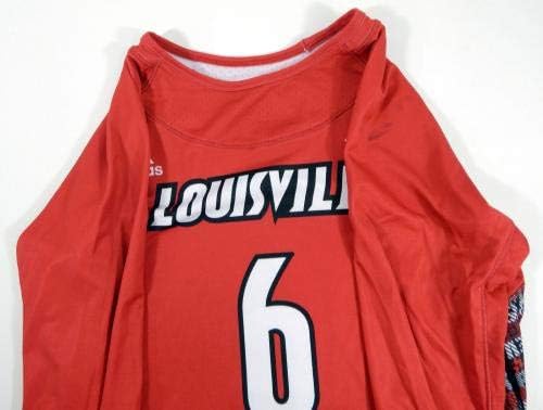 Ženske univers iz Louisville Cardinals 6 Igra korištena LS Red Jersey Lacrosse XL 510 - Korištena igra na fakultetu