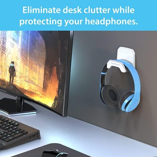 TotalMount vješalica za igranje slušalica-Uključuje uklonjive ljepljive trake za jednostavne, bez oštećenja zida, stola ili ugradnje