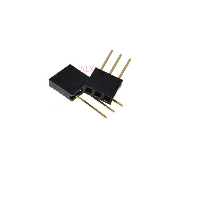 20pcs 3-pinski jednoredni ravni ženski pin konektor s korakom 2,54 mm duljine 11 mm konektor za razmak 1 93 3 inča za PCB