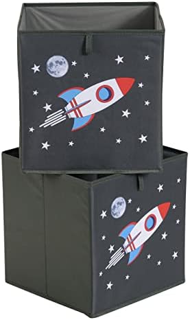 Dječje sklopive kutije za organizatore kutija za pohranu kockica-pakiranje od 6 komada, svemirske rakete, 10. 5. 9. 10. 5. 11.