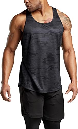 Athlio 3 pakirajte muške suhe fit mišićne vrhove mišića, y-back bodybuilding majice u teretani, atletski fitness tenk top