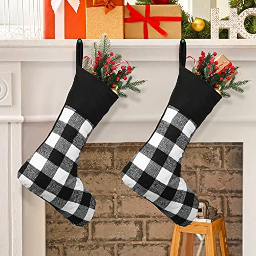 8 pakiranja božićnih čarapa 18 inčnih božićnih čarapa velikih bivola provjera čarape za božićne blagdanske čarape božićne čarape ukrasni