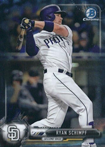 2017 Bowman Chrome 74 Ryan Schimpf San Diego Padres Baseball Card