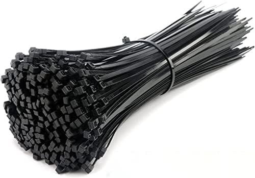 Kabel Zip kravate teške uvjete - Yawall 50 pc crni premium najlon kabelska kravata, 24 -inčna plastična dugačka žičana kravata kamenama,