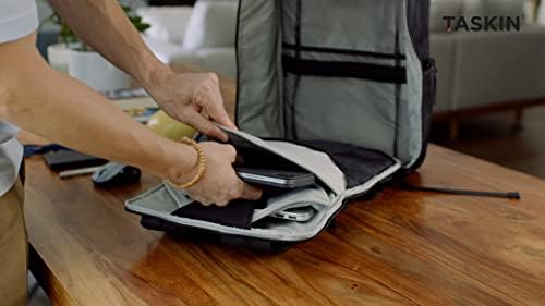 Taskin New Flyt | Proširivi veliki ruksak za putovanja s odjeljkom prijenosnog računala i vodootpornim patentnim zatvaračima | 26L/45L
