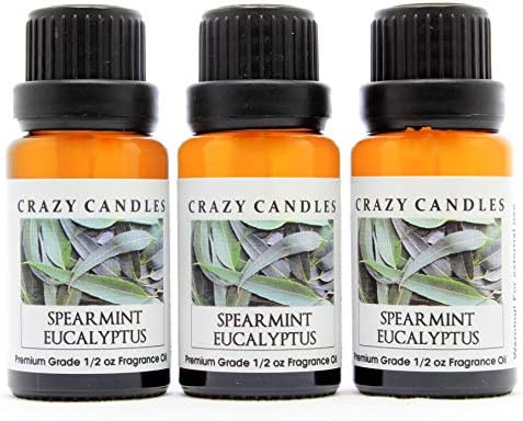 Spearmint Eucalyptus 3 boce 1/2 fl oz Svaki vrhunski ulje mirisa mirisa