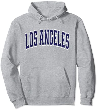 Los Angeles California ca varsity stil mornarsko plavi tekst pulover hoodie