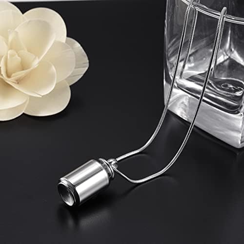 Biaihqie boca parfem za ulje ogrlica kremacija od nehrđajućeg čelika pepeo pepela čuva urnu privjesak ogrlica Pogrebni pepeo urn nakit