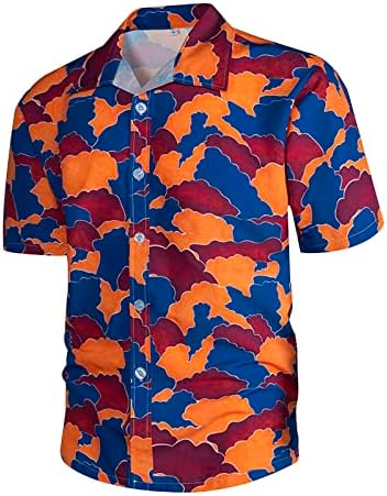 Ljetne majice Muške majice s printom džepna Kopča s reverom košulja kratkih rukava muške košulje kratkih rukava