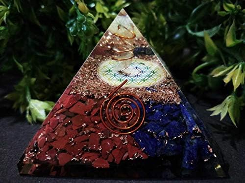Aadhya wellness reiki piramida orgonit kristalno plava i smeđa čakra iscjeljujući kamen Pozitivne energije i zdravlja zacjeljivanje