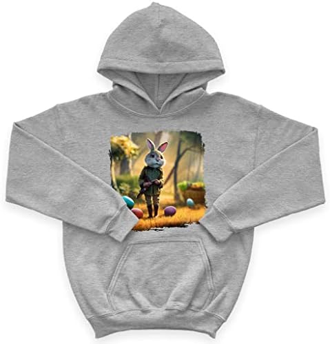 Uskrsni zeko pastel umjetnost Djeca spužva s spužvama Fleece - grafička dječja hoodie - slatka hoodie za djecu