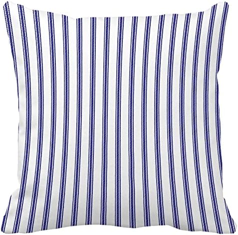 Leaveland mornarsko plava i bijela traka traka 18x18 inčni jastuk za bacanje Poklopac ukrasni meki pamučni kvadratni jastuk jesen jeseni