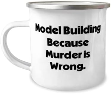 Inspire Model Building Pokloni, izgradnja modela jer je ubojstvo pogrešno, odmor 12oz kamper šalica za izgradnju modela, smiješni poklon