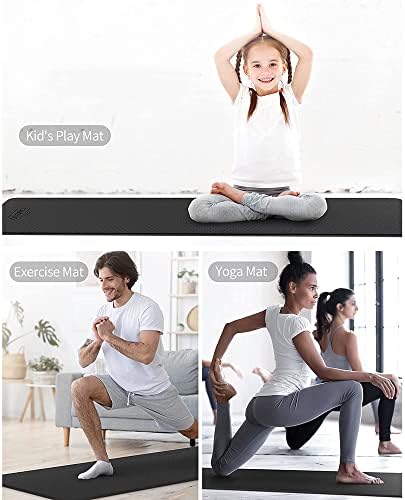 YFBHWYF YOGA MAT - Premium 2 mm reverzibilni dodatak debeli debeli prostirka za vježbanje i fitness za sve vrste joge, pilatesa i podne