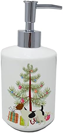 Caroline's Treasures CK3547SOAP Jack Russell terijer božićno drvce keramički sapun za sapun, boce pumpe za dozator sapuna za kupaonicu,