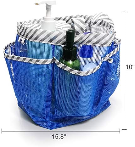 SpinFox 2 pakiranje mrežice kadi, brza suhi tuš torbica Viseća toaletna potrepština s 2 ručke za šampon, regenerator, sapun i ostale