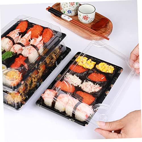Luxshiny 50pcs Kutija za pakiranje sushi kutije kocke s poklopcem Bento Box kontejneri japanske kutije kutije za sendviče kutije za