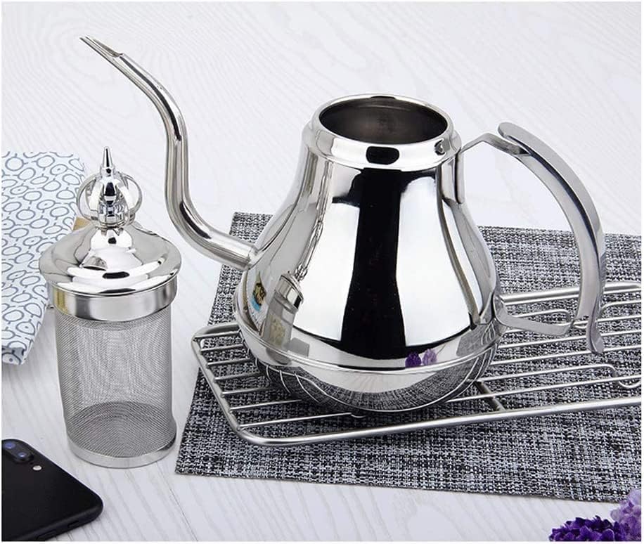 Uredski čajnik čajnik od nehrđajućeg čelika s filtrom, višenamjenski kuhinjski pribor s dugim ustima za izradu čajnih čajnih čajnih