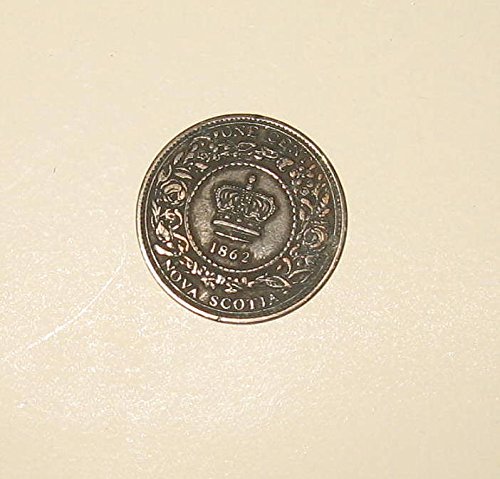 Rijetki oskudni ključni datum visoka ocjena 1862 Veliki peni jedan centa Nova Scotia kovanica